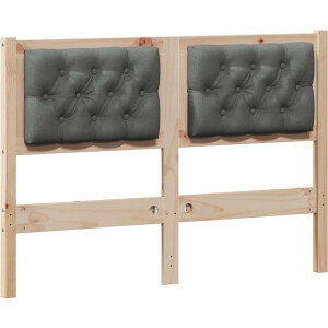 vidaXL - Hoofdbord - Anders - Bruin - en - donkergrijs - 120 - cm - Massief - grenenhout