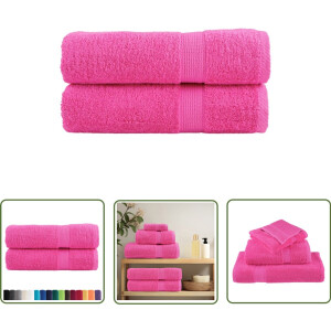 vidaXL Handdoek - Badhanddoek - Badhanddoeken SOLUND 2 st 600 g/m² 100x150 cm - Roodoranje - Badkamertextiel - Katoen Handdoek