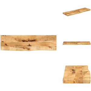 vidaXL Tafelblad - Tafelbladen - Vervangend Tafelblad - Meubelpaneel - Tafelblad met natuurlijke rand 100x30x2,5 cm massief mangohout