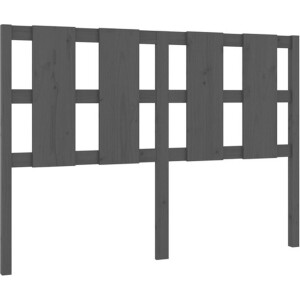 vidaXL - Hoofdbord - 125,5x4x100 - cm - massief - grenenhout - grijs