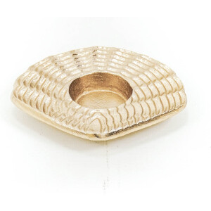 Housevitamin Gouden Schelp Kandelaar- 12x11x2cm