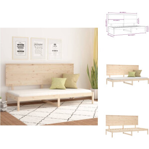 vidaXL Houten Slaapbank - Classic - Bedbank - 205.5 x 85.5 x 103.5 cm - Massief grenenhout - Bed