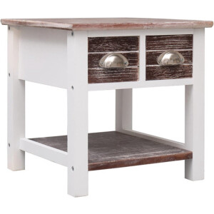 vidaXL - Bijzettafel - 40x40x40 - cm - paulowniahout - bruin
