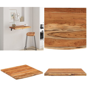 vidaXL Wandschap vierkant natuurlijke rand 40x40x3,8 cm acaciahout - Wandschap - Wandschappen - Wandplank - Muurplank