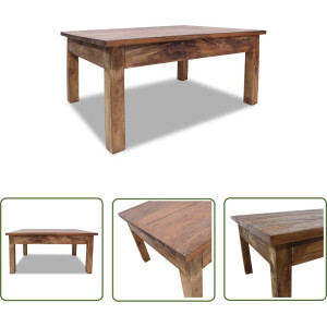 vidaXL Houten Salontafel - Salontafel - Salontafel 96x73x45 cm massief mahoniehout - Vintage Salontafel - Industriële Salontafel - Rustic Meubilair