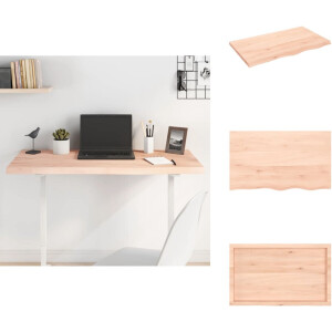 vidaXL Tafelblad - Tafelbladen - Vervangend Tafelblad - Vervangend Houten Tafelblad - Tafelblad 100x60x(2-4) cm onbehandeld massief eikenhout