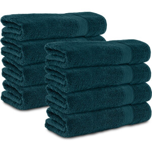 Komfortec 8x Handdoek 70x140 - 100% Katoen – Handdoekenset - Zacht - Petroleumblauw