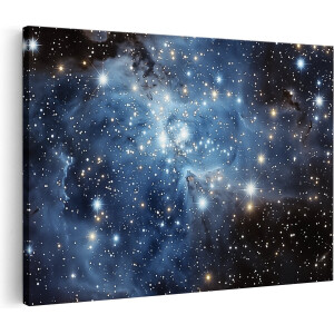 Artaza Canvas Schilderij Sterren Nevel in de Ruimte - 90x60 cm - Wanddecoratie Woonkamer - Schilderijen - Muurdecoratie