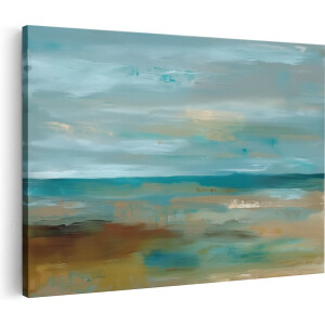 Artaza Canvas Schilderij Abstract Kunstwerk van de Oceaan - 60x40 - Wanddecoratie - Foto Op Canvas - Canvas Print