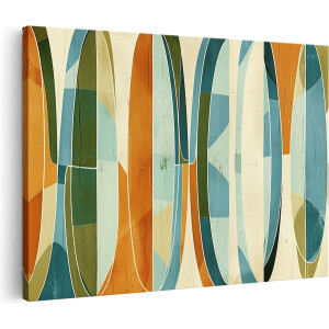 Artaza Canvas Schilderij Abstract - 90x60 cm - Wanddecoratie Geometrisch - Muurdecoratie Woonkamer - Schilderijen Op Canvas