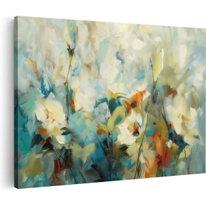 Artaza Canvas Schilderij Bloemen - 120x80 cm - Groot - Wanddecoratie Bloemen Schilderij - Muurdecoratie Woonkamer - Schilderijen Op Canvas