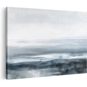 Artaza Canvas Schilderij Abstract Kunstwerk van de Oceaan - 30x20 cm - Klein - Wanddecoratie Woonkamer - Schilderijen - Muurdecoratie
