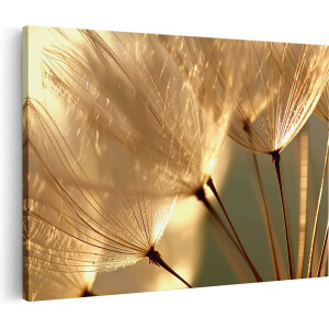 Artaza Canvas Schilderij Paardenbloem Zaden - 30x20 cm - Klein - Muurdecoratie Wanddecoratie Woonkamer - Schilderijen Op Canvas Bloemen