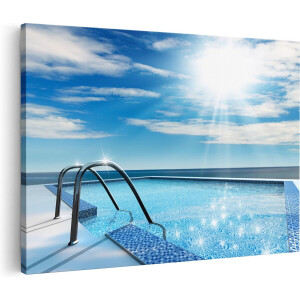 Artaza Canvas Schilderij Zwembad - 90x60 - Foto Op Canvas - Canvas Print - Muurdecoratie