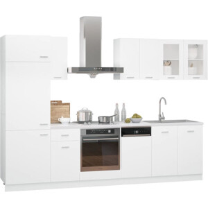 vidaXL - 8-delige - Keukenkastenset - Lyon - bewerkt - hout - wit