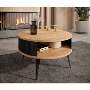 Meubella - Salontafel Roslyn - Eiken - 75 cm