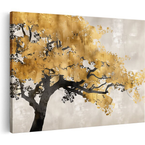 Artaza Canvas Schilderij Abstract Kunstwerk van een Boom - 60x40 - Wanddecoratie - Foto Op Canvas - Canvas Print