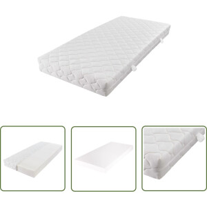 vidaXL Tweepersoons Matras - Matras - Matras met een wasbare hoes 200x80x17 cm H3 - Matras Topper - Anti Allergisch Matras - Ergonomische Matras