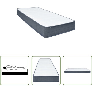 vidaXL Pocketveringmatras - Boxspringmatras - Boxspringmatras 190x90x20 cm medium zacht stof - Matras - Slaapproducten - Beddengoed