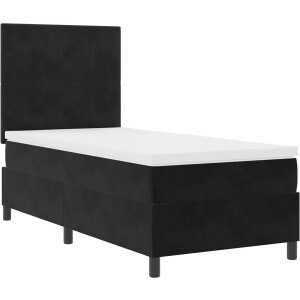 vidaXL - Boxspring - bed - met - matras - Zwart - 80 - x - 200 - cm - Fluweel