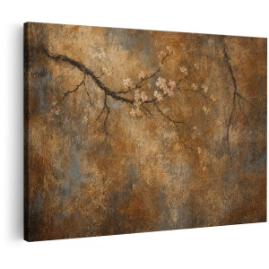Artaza Canvas Schilderij Abstracte Goudbruine Textuur - Roest - 150x100 cm - Groot - Wanddecoratie Woonkamer - Schilderijen - Muurdecoratie