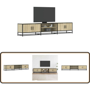 vidaXL Tv-meubel - 210x35x41 cm - Sonoma eiken kleur Tv-meubel - Tv-meubelen - Tv Kast - Opbergkast