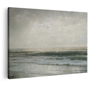 Artaza Canvas Schilderij Zee - 150x100 cm - Groot - Wanddecoratie Strand - Muurdecoratie Landschap - Decoratie Golven - Schilderijen Op Canvas