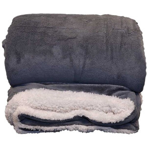 Unique Living - Plaid - Fleece Deken - Lars XL - 220x240cm - Antraciet