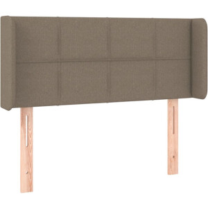 vidaXL - Hoofdbord - met - randen - 103x16x78/88 - cm - stof - taupe