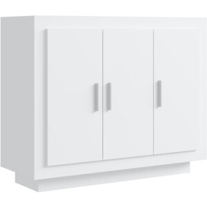 vidaXL - Dressoir - 92x35x75 - cm - bewerkt - hout - wit