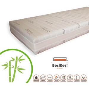 Pocketveermatras Koudschuim HR - Bamboo Exclusive - Koudschuim matras circa 24cm dik - 160x210cm