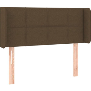 vidaXL - Hoofdbord - met - randen - 93x16x78/88 - cm - stof - donkerbruin