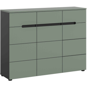 Canu schoenenkast Smoke Green NB Basaltgrijs NB - 37x120x94cm