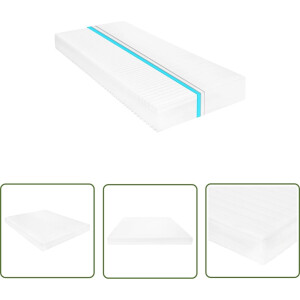 vidaXL Pu-schuim - Matras - Matras 7 Zone 16 cm PU-schuim H2 H3 140x200 cm - 7 Zone Matras - Drukverlichting - Comfortabel Matras