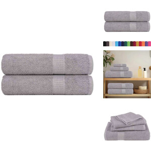 vidaXL Handdoek - Handdoeken - Badhanddoek - Badlaken - Handdoeken 2 st 50x100 cm 360 g/m² 100% katoen grijs