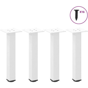 vidaXL - Salontafelpoten - 4 - st - 42-44 - cm - staal - wit