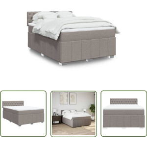 vidaXL Klikmechanisme - Dynamische Sleutel - Boxspring met matras stof taupe 160x200 cm - Gereedschapset - Drapers Tools - Sleutelsysteem