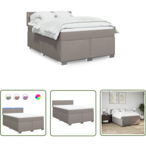 vidaXL Sleutelset - Dynamo Meter - Boxspring met matras stof taupe 140x190 cm - Gereedschap - Drapers Tools - Klikmechanisme