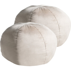 BELIANI SALVIA - Sierkussen - Gebroken wit - 33 x 33 cm - Fluweel