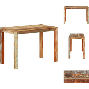 vidaXL Eettafel - Eettafels - Eet Tafel - Keukentafel - Eettafel 110x55x76 cm gerecycled massief mangohout