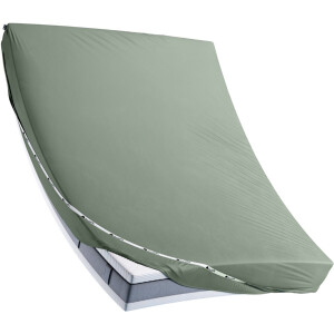 Cloudpillo Matras Hoeslaken - Katoensatijn 140x200 cm - Sage Green - Elastiek Rondom - Antibacterieel Afgewerkt - Blijft Strak Liggen