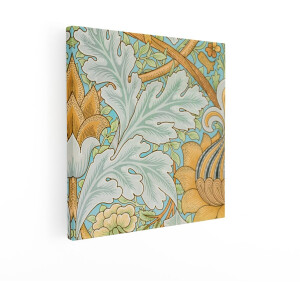 Artaza Canvas Schilderij Bloemen - 70x70 cm - Wanddecoratie Vintage - Muurdecoratie William Morris - Decoratie Woonkamer Bloemen