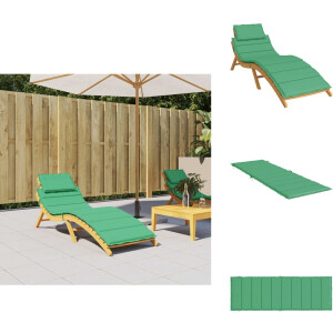 vidaXL Ligbedkussen - Ligbedkussens - Kussen Loungekussen - Stoelkussen - Ligbedkussen 186x58x3 cm oxford stof groen