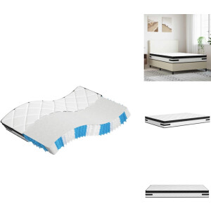 vidaXL Pocketveringmatras - Pocketveringmatrassen - Matras Pocketvering - Matras Pocketveren - Pocketveringmatras middelhard-plus 140x190 cm