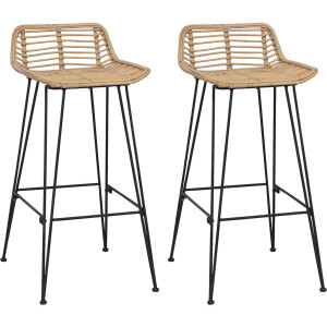 vidaXL - Barkruk - 44 - x - 46 - x - 91 - cm - Staalstaaf - Dia, - 10mm