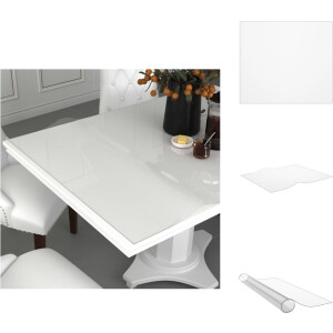 vidaXL Tafelbeschermer - Tafelbeschermers - Tafelfolie - Tafelfolies - Tafelbeschermer 100x90 cm 2 mm PVC transparant