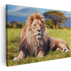 Artaza Canvas Schilderij Leeuw - 60x40 - Foto Op Canvas - Canvas Print