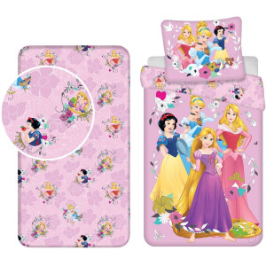 Princess Dekbedovertrek + Hoeslaken - Roze