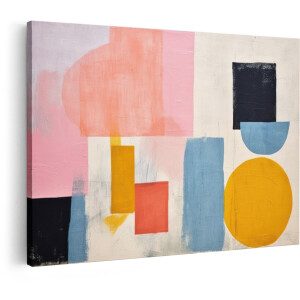 Artaza Canvas Schilderij Abstract - 120x80 cm - Wanddecoratie Modern - Muurdecoratie Geometrische Vormen - Decoratie Woonkamer