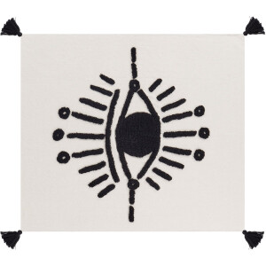 BELIANI SEDIO - Deken - Wit/Zwart - 125 x 150 cm - Katoen